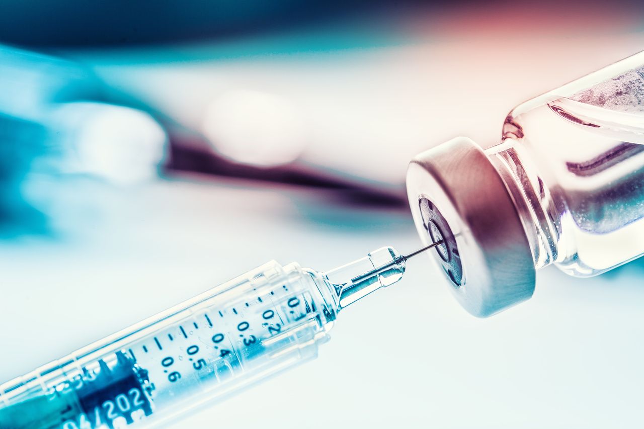 Needle in vial
