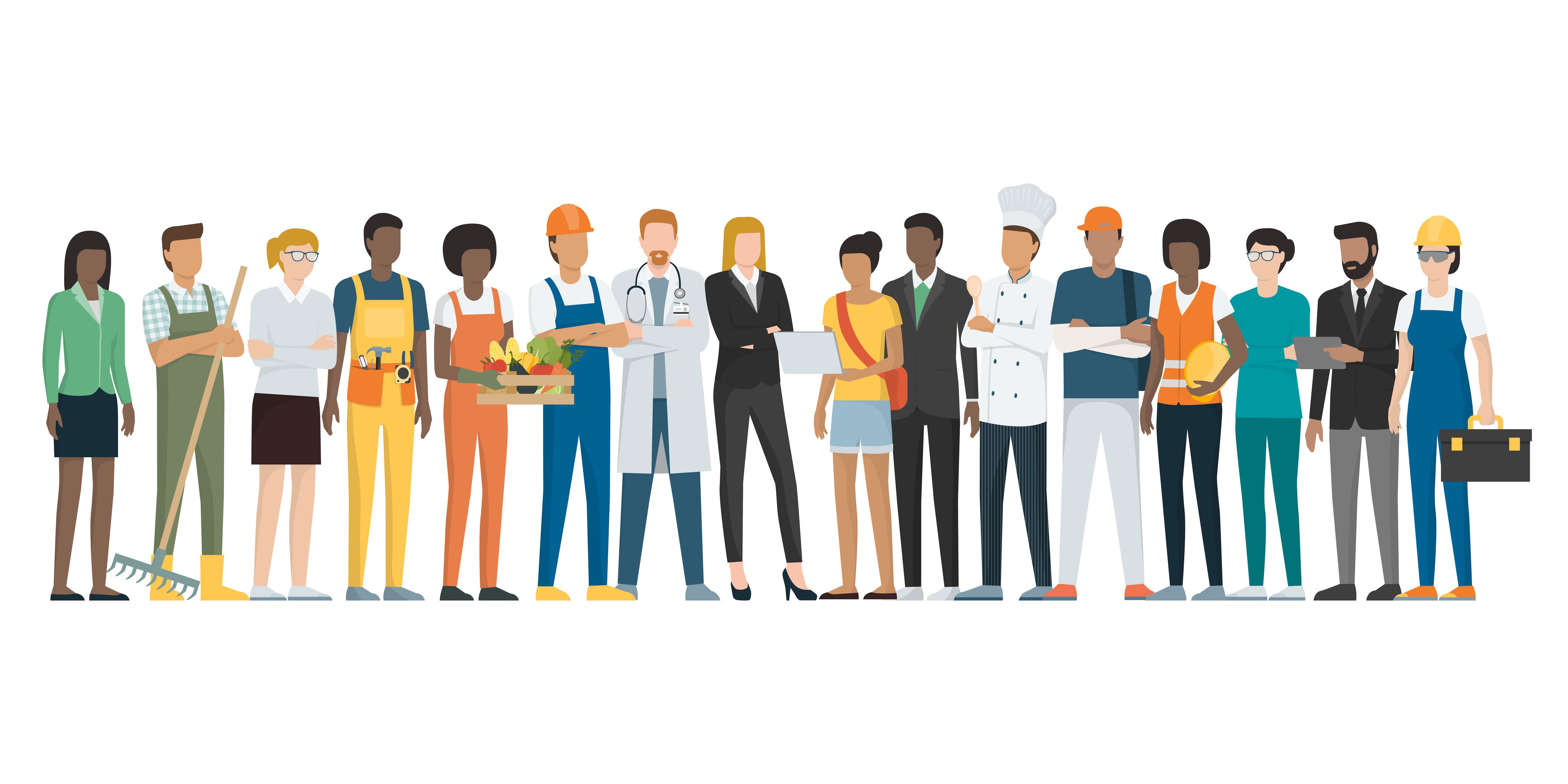 Different types of workers | Image Credit: elenabsl - stock.adobe.com