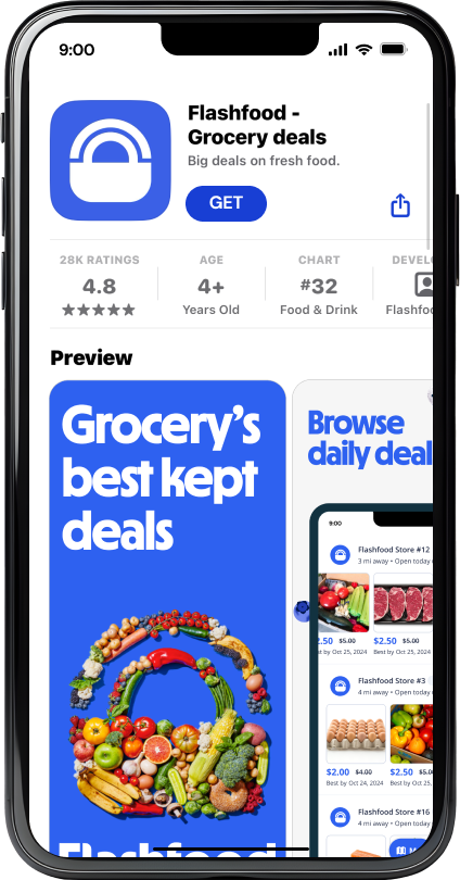 Iphone screenshot of Flashfood app download