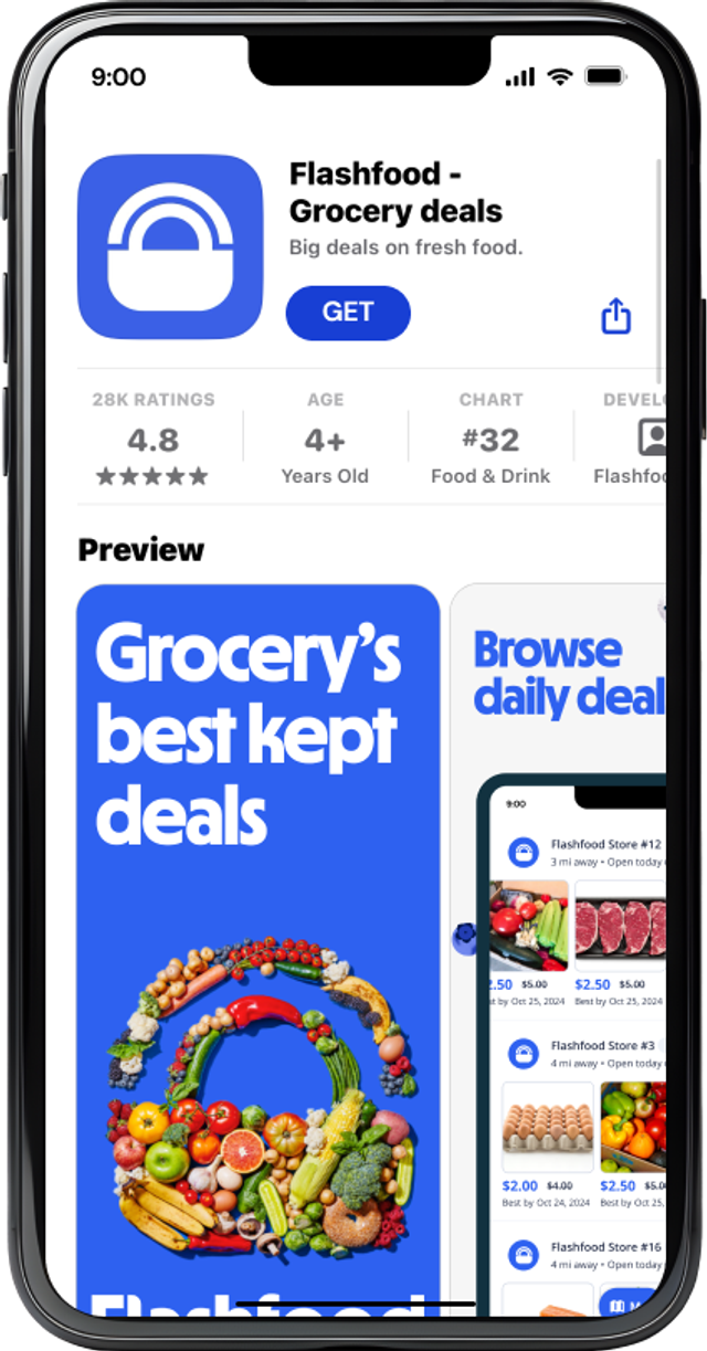 Iphone screenshot of Flashfood app download