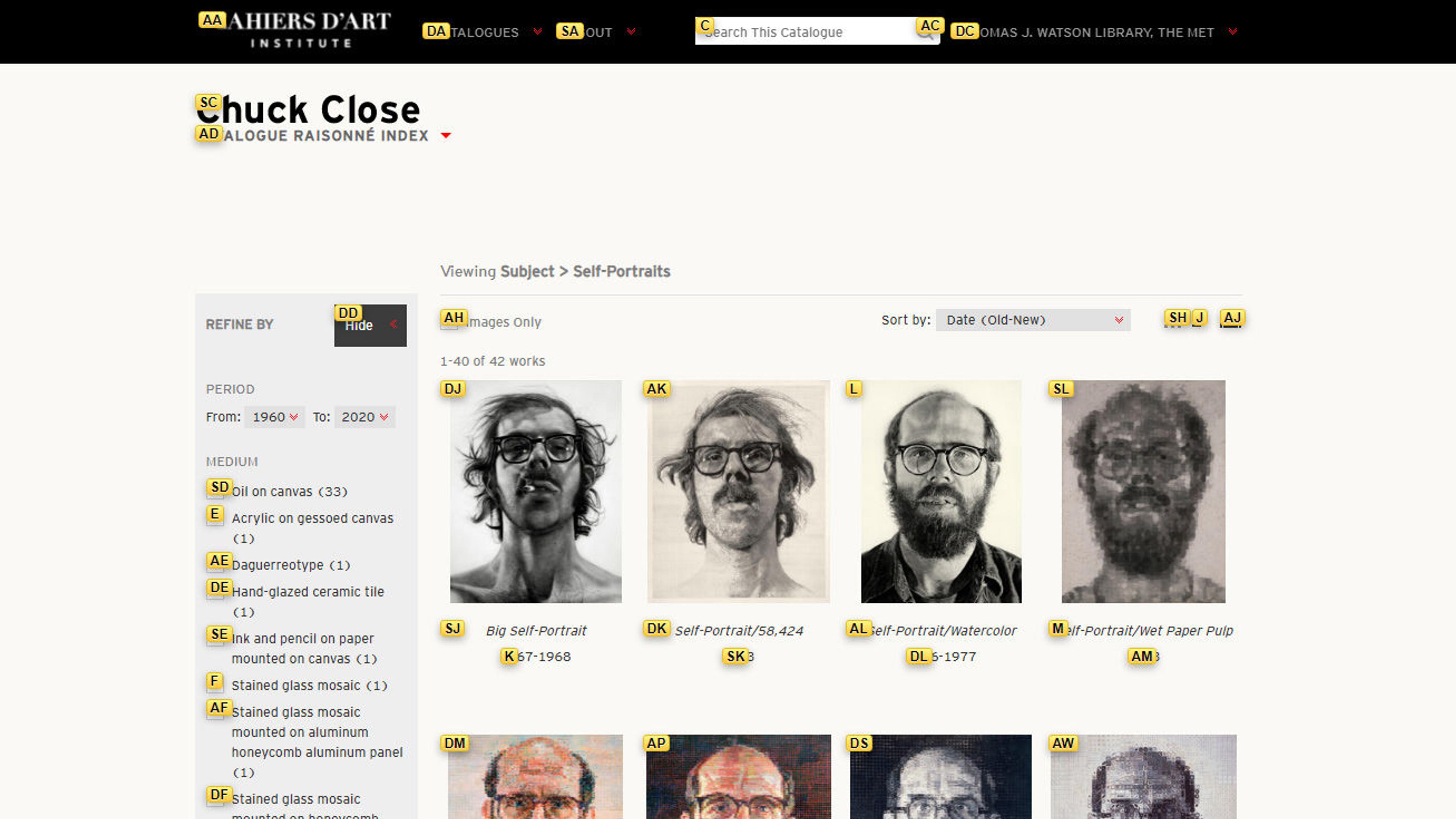 Chuck Close portraits
