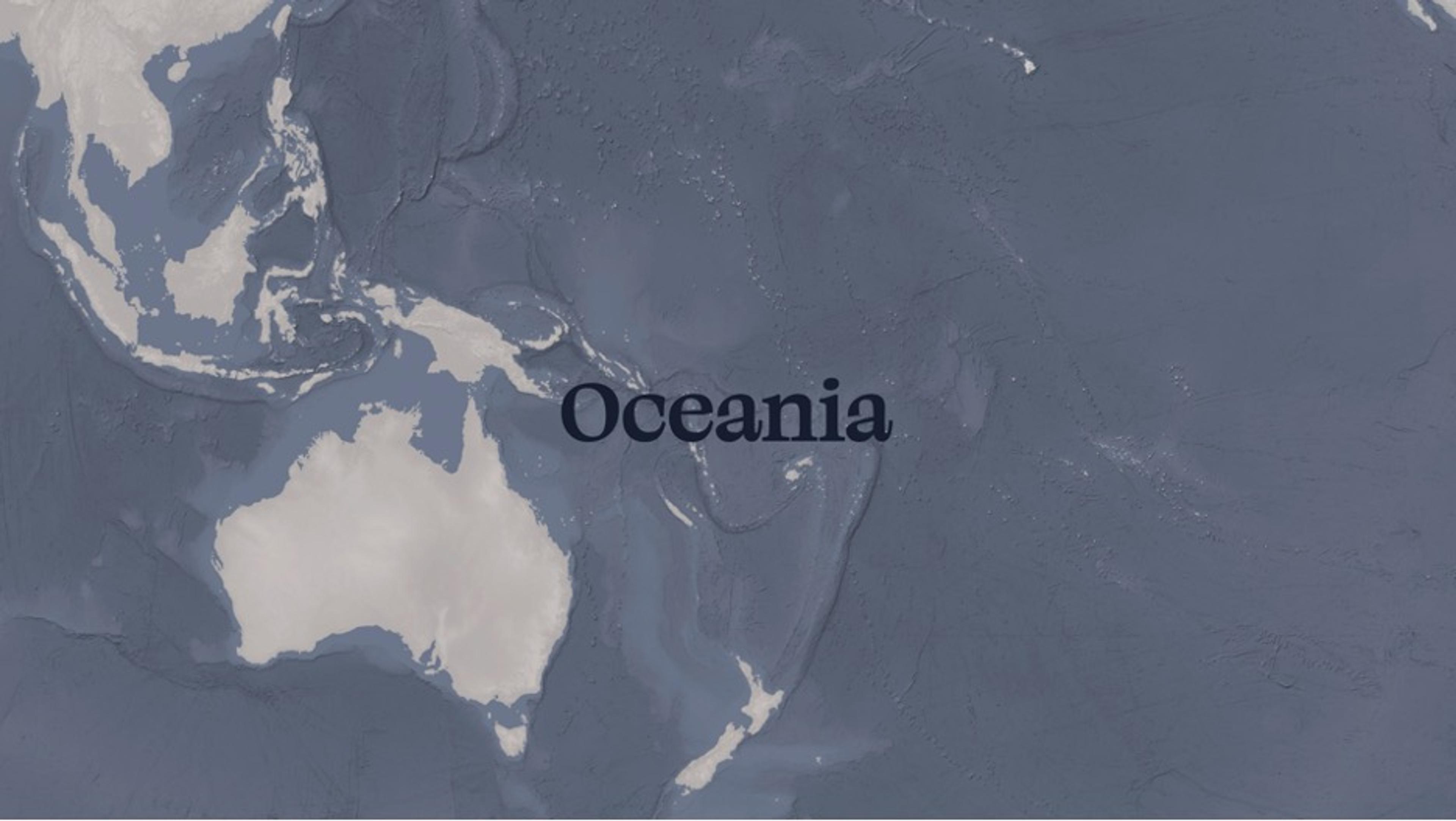 Map of Oceania