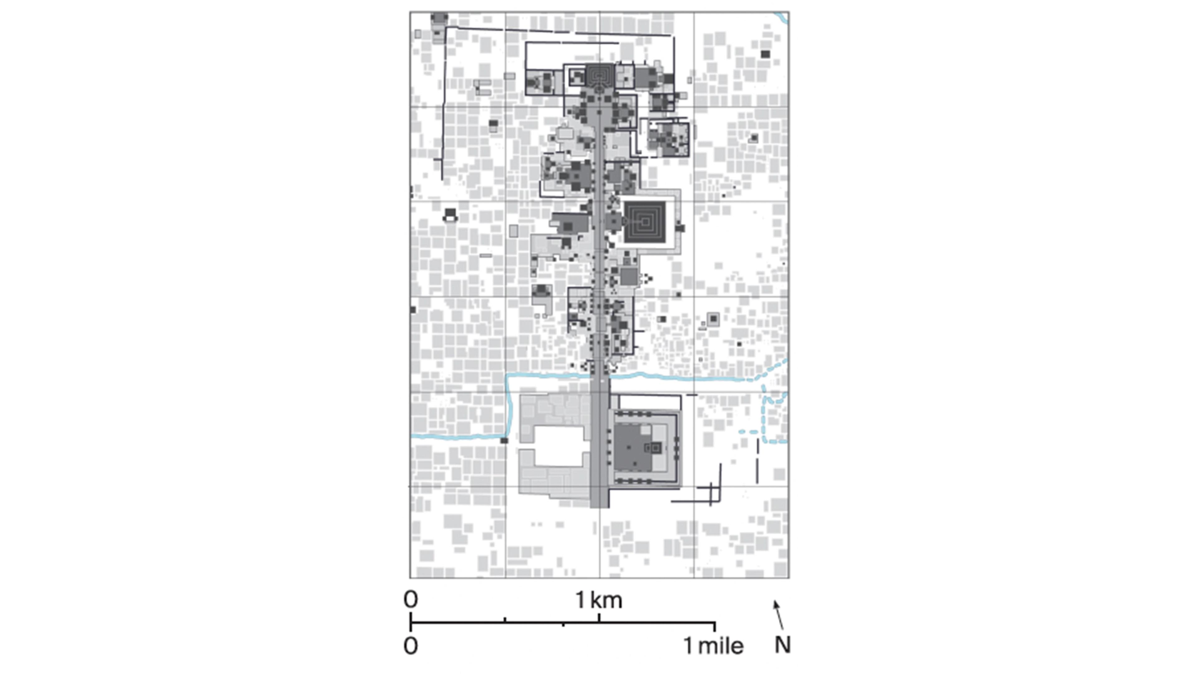 Map of the center of Teotihuacan