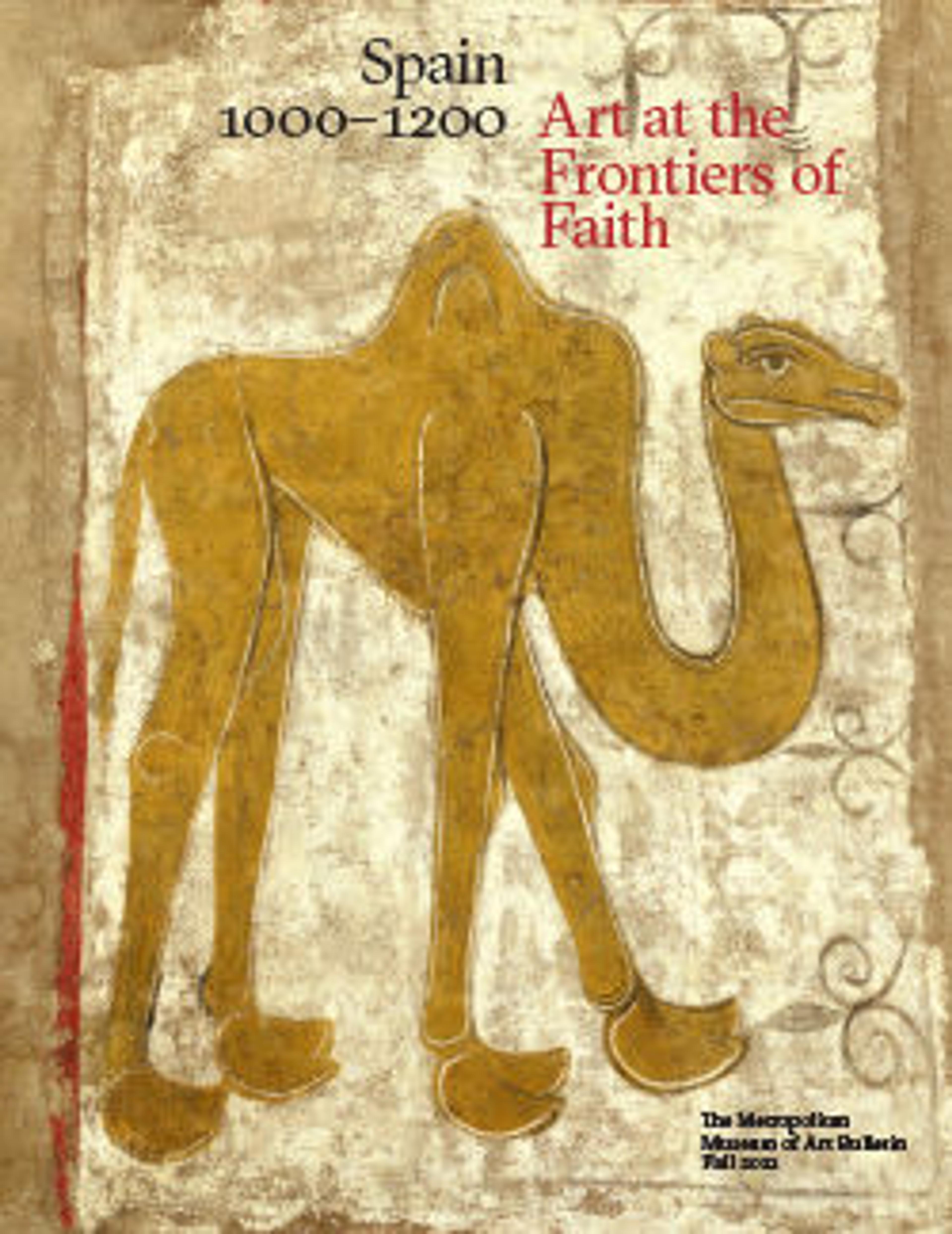 a drawing of a yellowish-brown camel against a faded white background