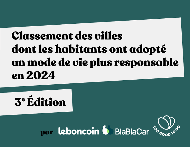 a sign that says classement des villes dont les habitants ont adopte un mode de vie plus responsable en 2024