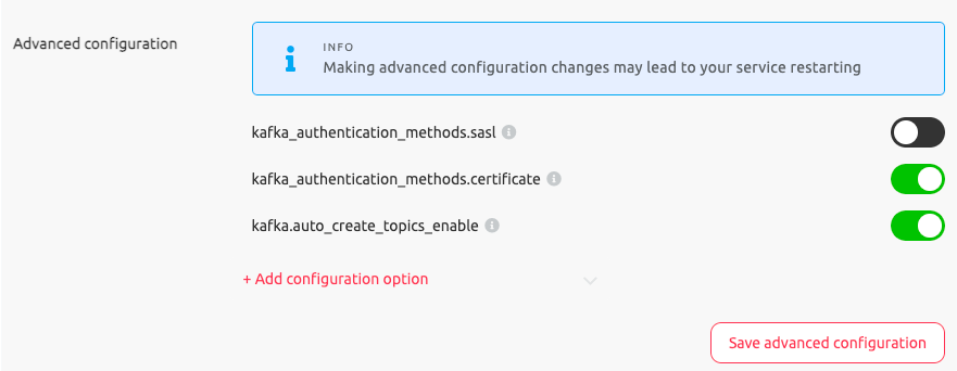 advanced configurations
